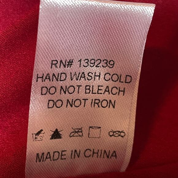 Do + Be Satin Cocktail Party Dress One Shoulder Asymmetrical Hem Red Burgundy S - Picture 11 of 11